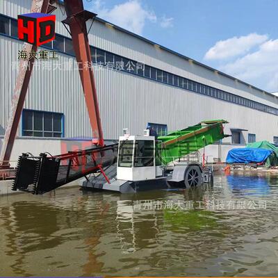 湖面割草船水上割草船 小型水草水浮莲打捞船 半自动水草打捞船