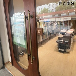 世连泰好全铜美式复古实木门双开大门拉手把手中式对开门拉手明装