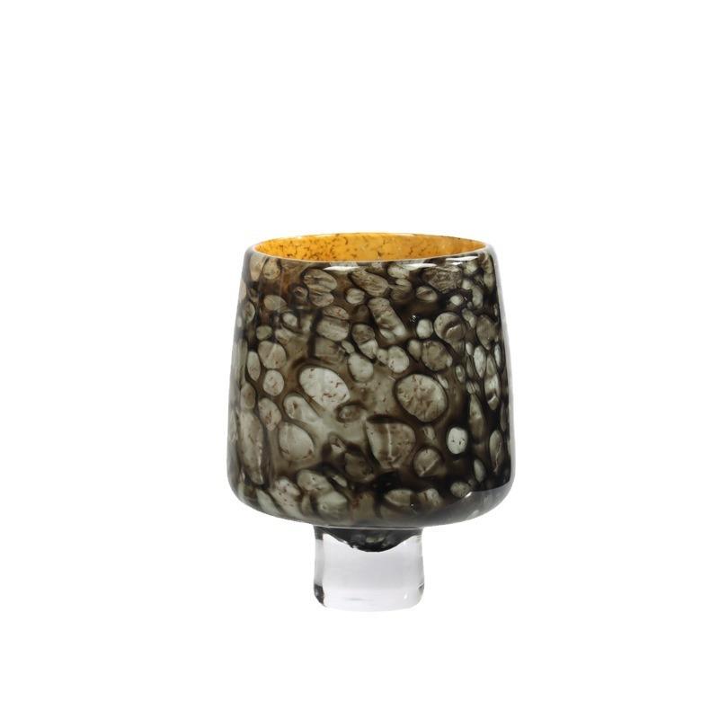中古风孔雀绿纹琉璃花器样板间售楼处客厅餐桌家居软装饰品摆件