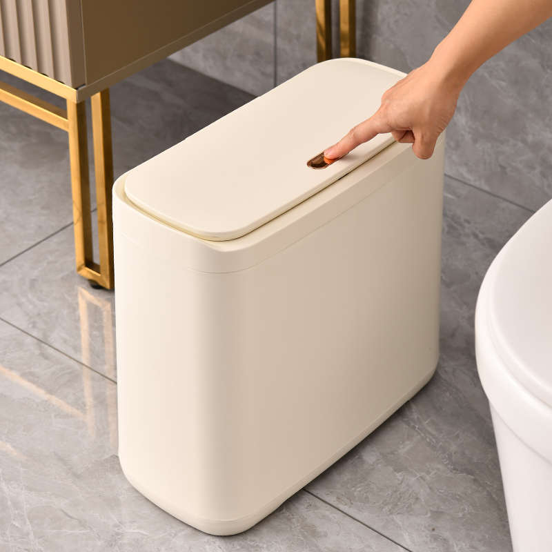 夹缝带内桶垃圾桶 多功能带内桶厨房专用家用带盖厨余卫生间