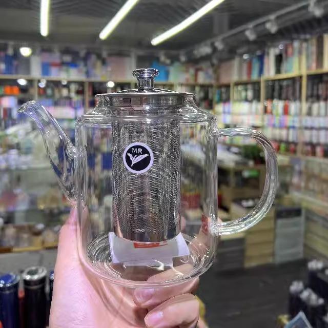正品铭润高硼硅泡茶壶茶壶茶具玻璃家用单壶泡茶器水壶茶壶直火壶