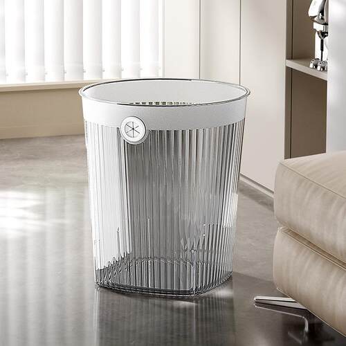 Household Light Luxury Transparent Trash Can for Bathroom, K
