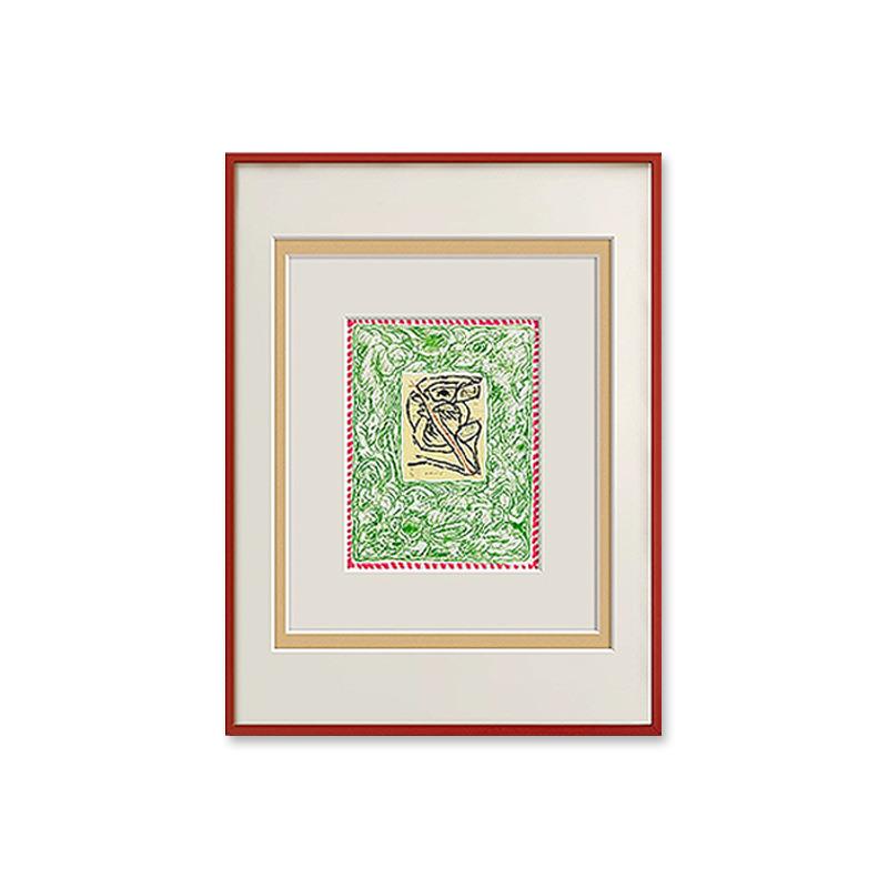 《符篆密语》轻法式高级感餐厅装饰画抽象艺术客厅挂画玄关壁画