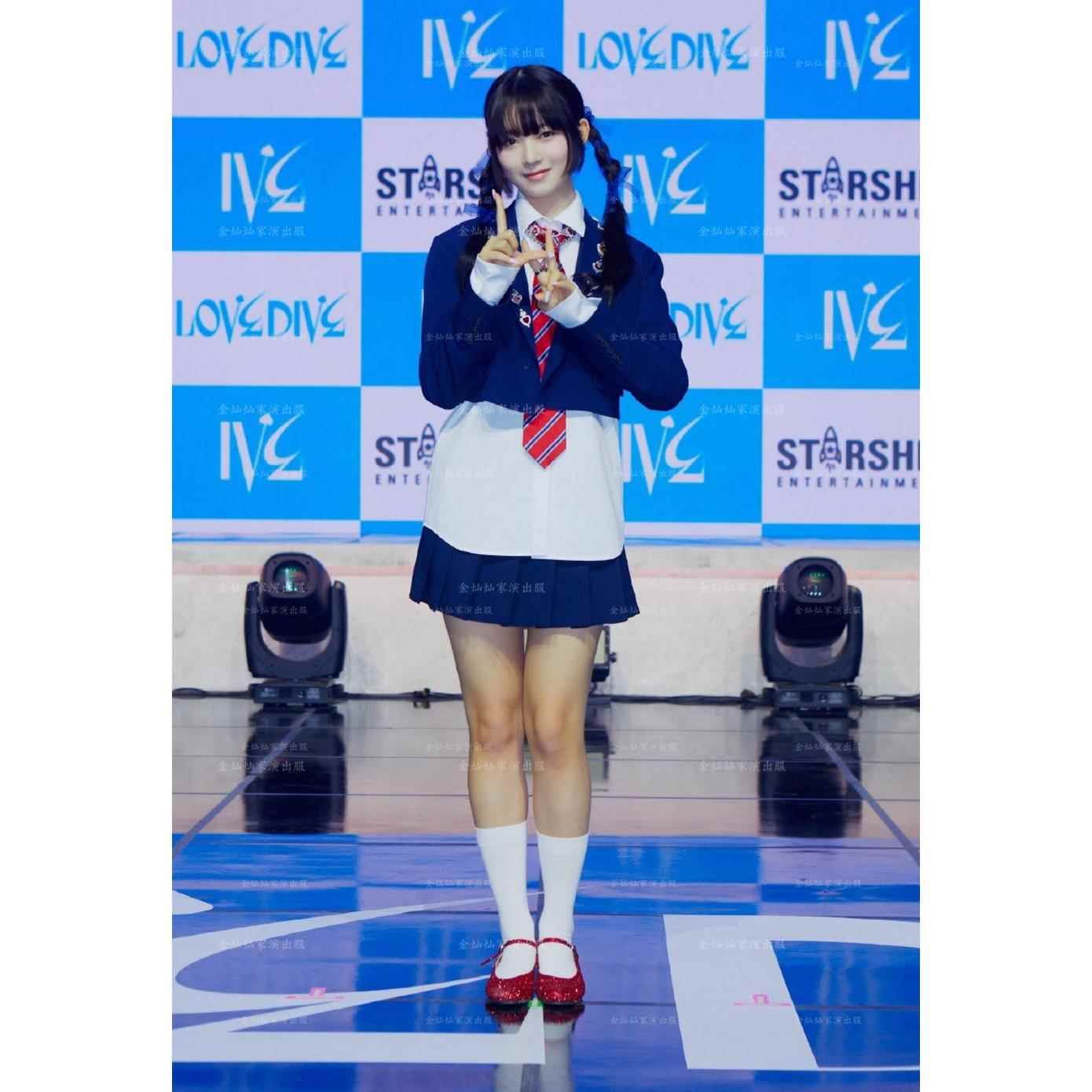 高档IVE韩女团同款爵士韩舞舞出班服运动会表演服国打歌服套装学