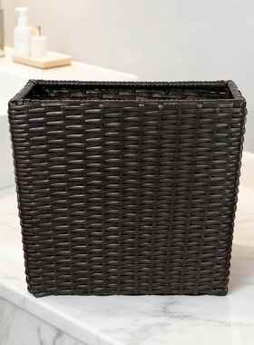 浴室置藤客房脏衣内铁框cdsv架牢框固无变形酒店手工编毛巾筐