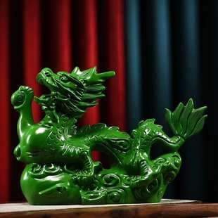 木雕龙年摆件生肖龙实木雕刻家居办公室装 饰红木工艺礼品龙年摆件