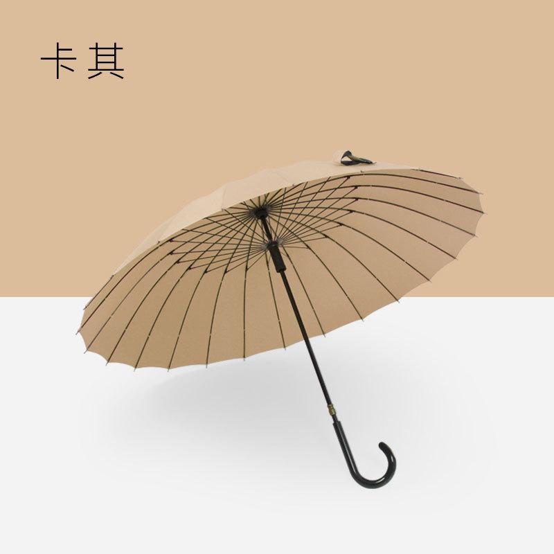 杜帛24骨雨伞长柄双人伞抗风复古男士加大号防风ins森系女伞简约