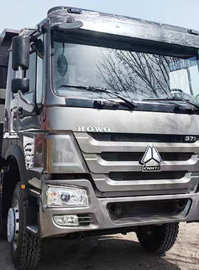 豪沃8×4自卸车371马力后翻自卸工程车375矿用翻斗渣土车现车
