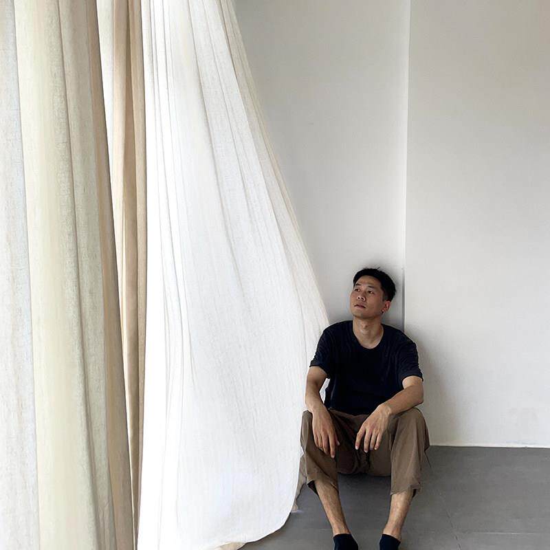 加厚棉麻风格米色白色纱帘法式覆古拖地成品定制亚麻纱窗帘纱帘