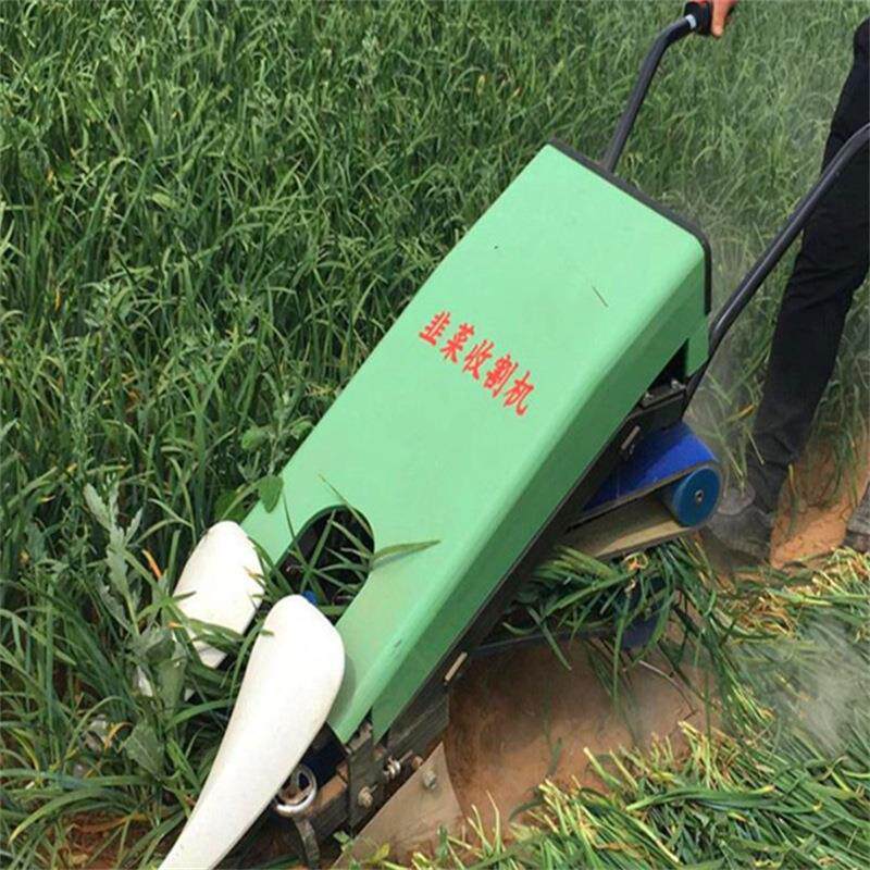 韭菜收割机手推式纯电动单行全自动油菜茼蒿收获机