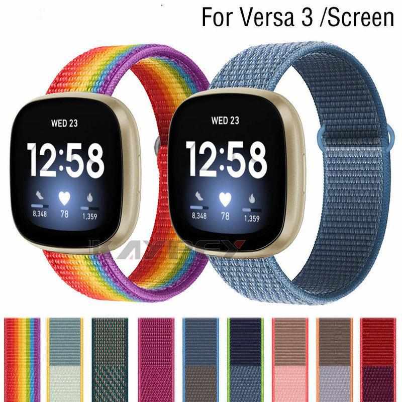 /适用sense回环尼龙 versa3菲比表带手环表带 ftbit魔术fitbit