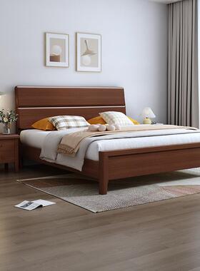 金柜家MZ-666-2具榉木实木床现简约卧主婚床代气压高箱储物1.米双