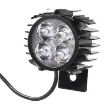 电动车灯led车灯12瓦铝合金电动自行车灯外置喇叭代驾折叠电瓶车