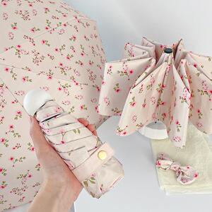 法式ins碎花全自动晴雨两用折叠防晒防紫外线遮阳女生高颜值雨伞