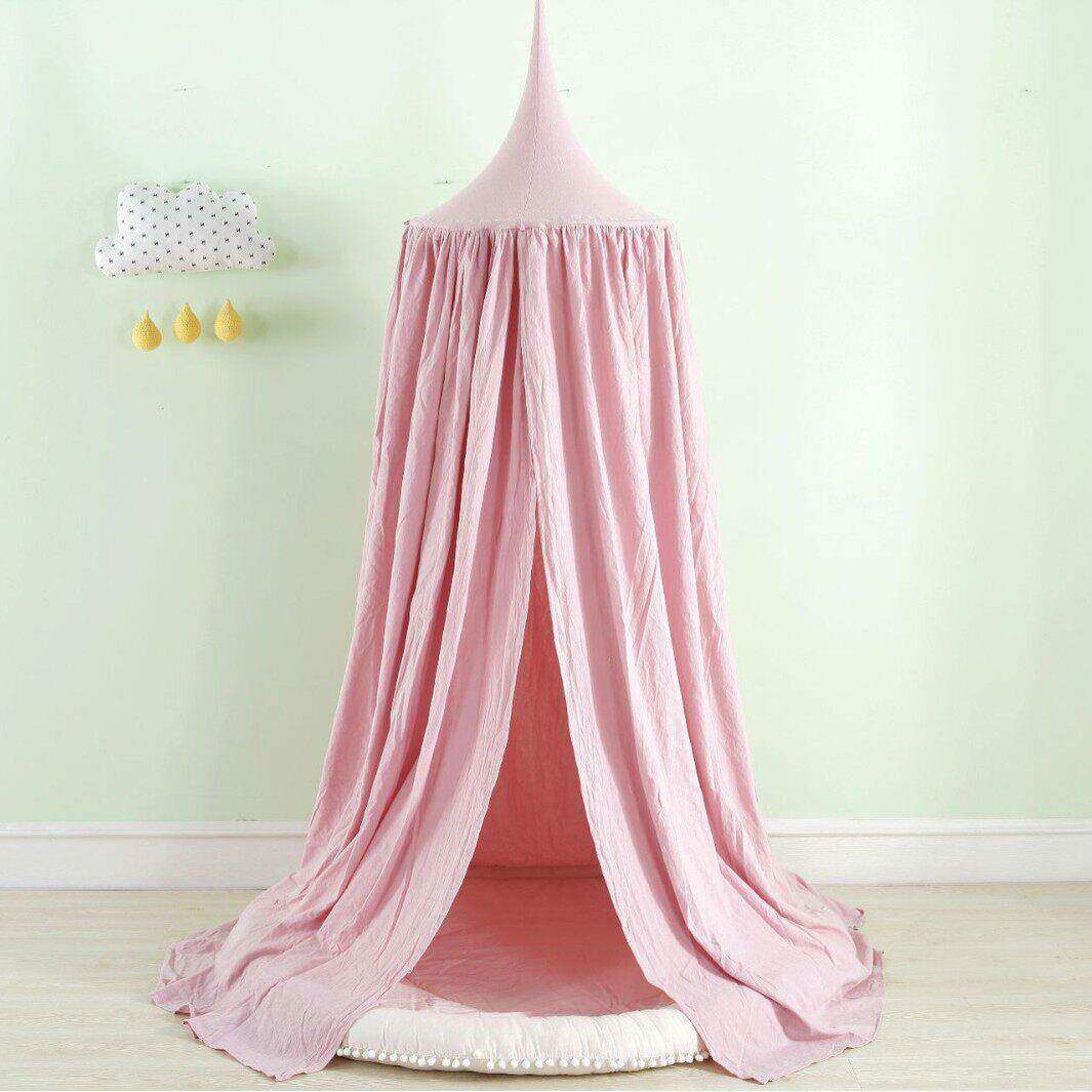 加工定制北欧圆顶床幔儿童床吊顶蚊帐防蚊公主房儿童帐篷吊钩床帐