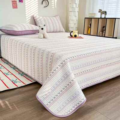 025新款印量款双面纯棉花2水洗25416单品床盖三跑件套