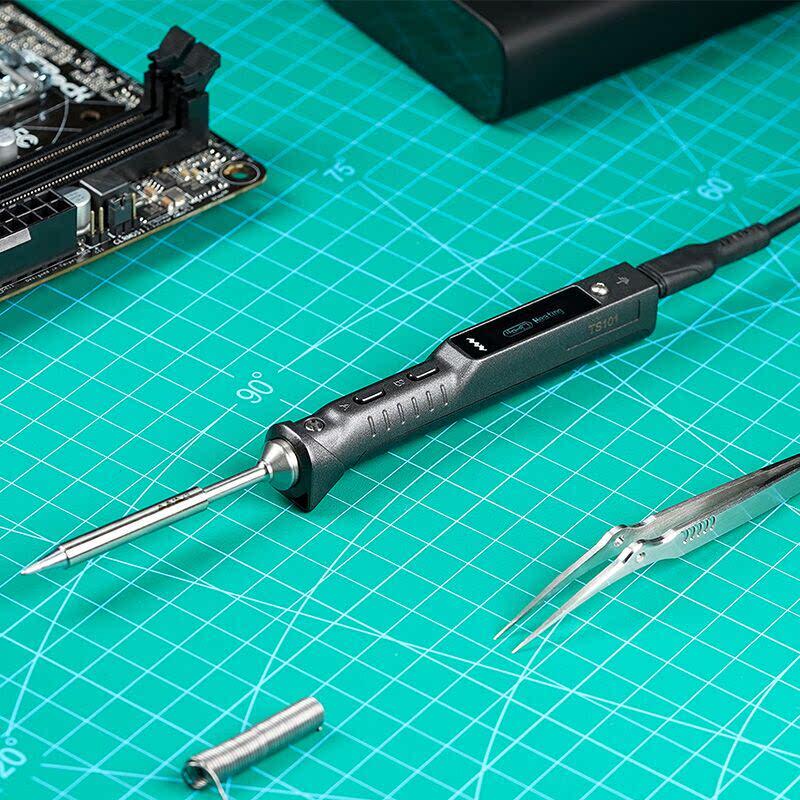 TS101电烙铁大功率数显电焊笔内热式可调温家用焊接维修电子套件