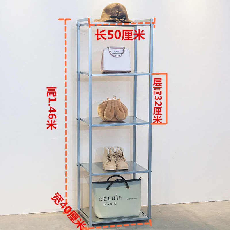 服装店落地艺物展示架置包包架内置包架物鞋架架v3fp多层工艺铁室