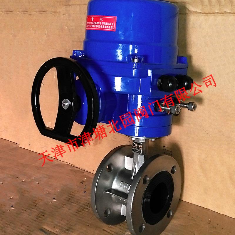 D941X-10P电动不锈钢法兰蝶阀QT型电动软密封中线不锈钢法兰蝶阀