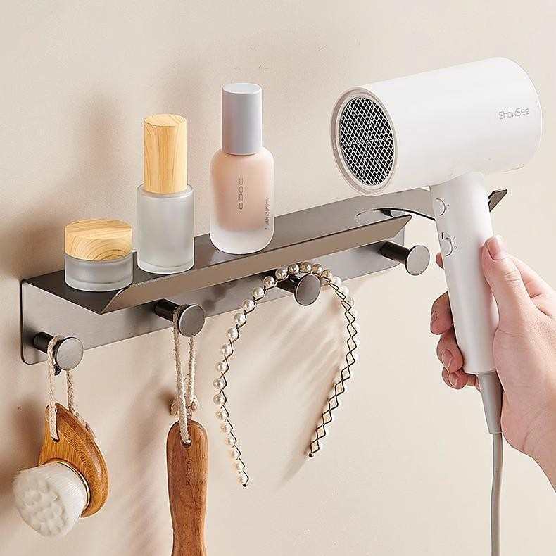 高端吹风机置物架304不锈钢浴室卫生间莱芬风筒支架多功能收纳架