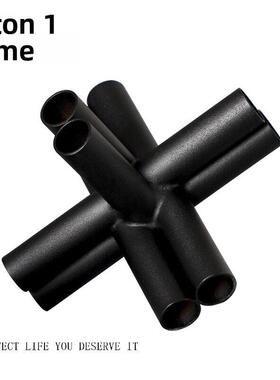 北欧简约现代黑色金属立体几何纸镇装饰品摆件 书房样板桌面摆设