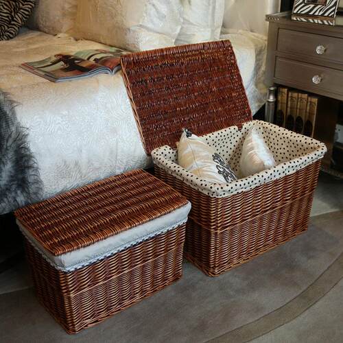 宜然家居编织收纳筐洗衣篮脏衣篓特大号藤编整理箱收纳盒篮收纳箱