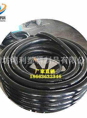 黑色钢丝排水管钢丝增强管PVC排水管给水PVC排污用160 180 200