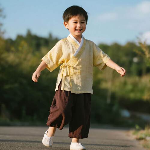 男童汉服夏季儿童新中式套装男孩2026新款国风唐装男宝古风古装夏
