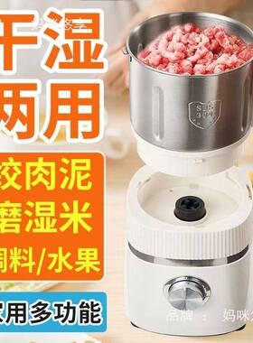 干两用磨粉小壁机家用型绞肉粉碎机五谷研磨机超细湿AMA打粉机破