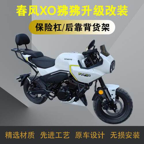 适用春风XO狒狒机车保险杆全包围竞技护杠后靠背尾箱架改装配件
