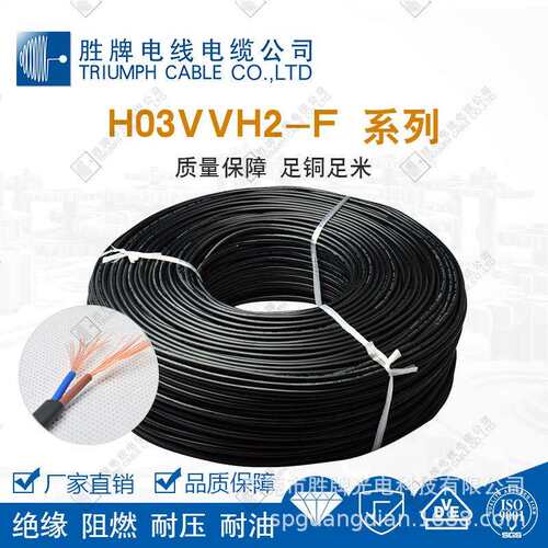 正标VDE电源插头扁线H03VVH2-F欧规认证H05VVH2-F聚氯乙烯护套线