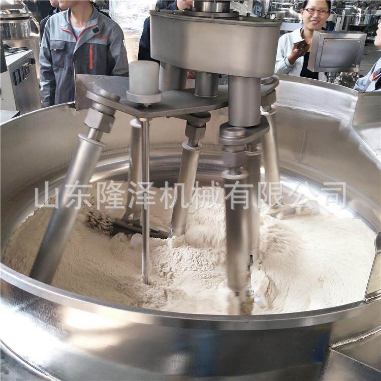 隆泽小麦葛粉炒锅电磁加热搅拌炒面机操作简单不糊锅