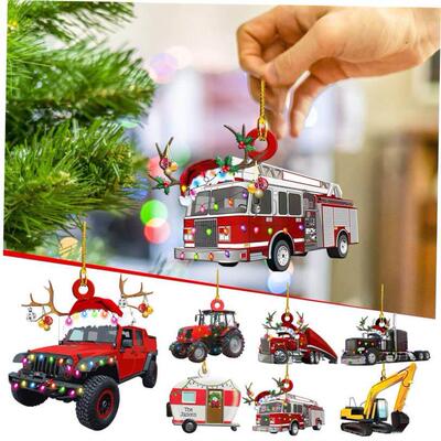 christmas Ornaments Hanging Gift Product Family Creative Car