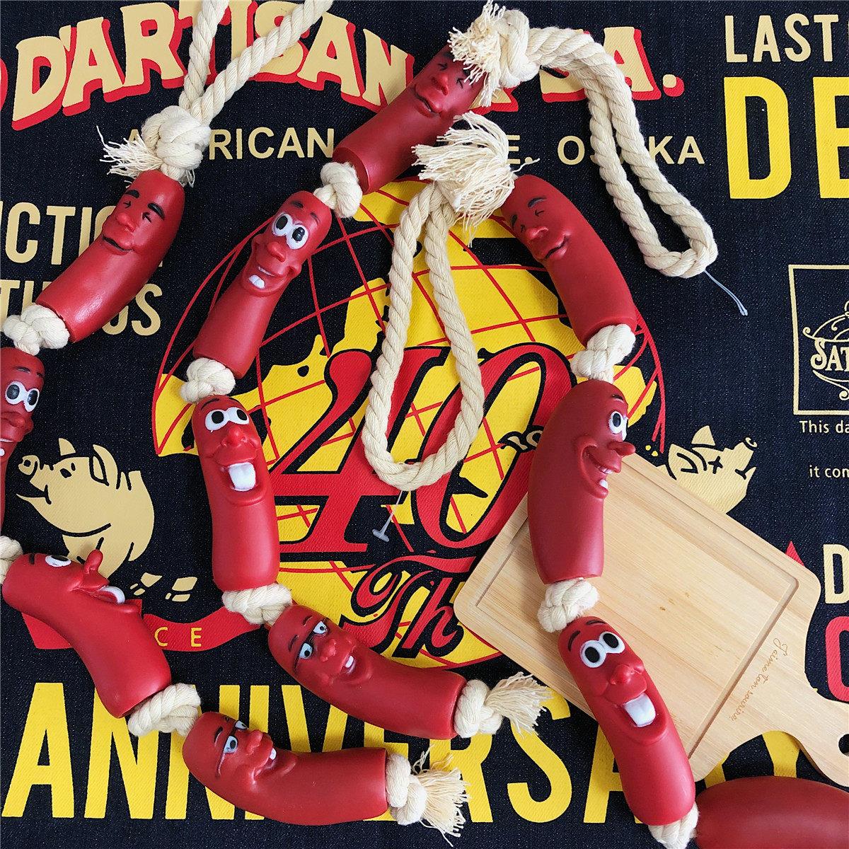 大大串!美式复古 怀旧 Sausage Man 玩具公仔 挂件