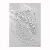 纯玄关现代走廊装 饰画肌理简约壁画油画手绘海浪画抽象澎湃立体