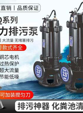 定制潜水排污泵380V抽泥浆地下室电梯井工程污水提升扬程水泵