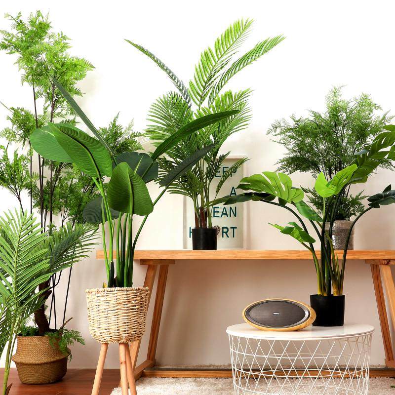 仿真龟背叶旅人蕉 北欧风家居落地摆件 假树室内装饰大型绿植假花