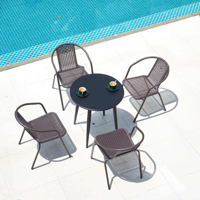 户外藤椅家具咖啡厅奶茶店士多店楼盘外摆可印字遮太阳伞桌椅组合,商业/办公家具,商用藤编家具,淘宝优惠券,粉丝福利购,淘宝优惠卷