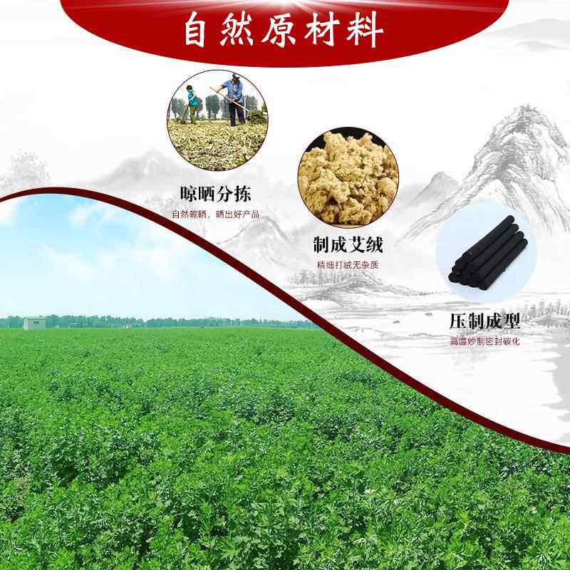 新款直销碳化艾条 五年陈艾条艾草条艾绒条温灸条筒装10支直发
