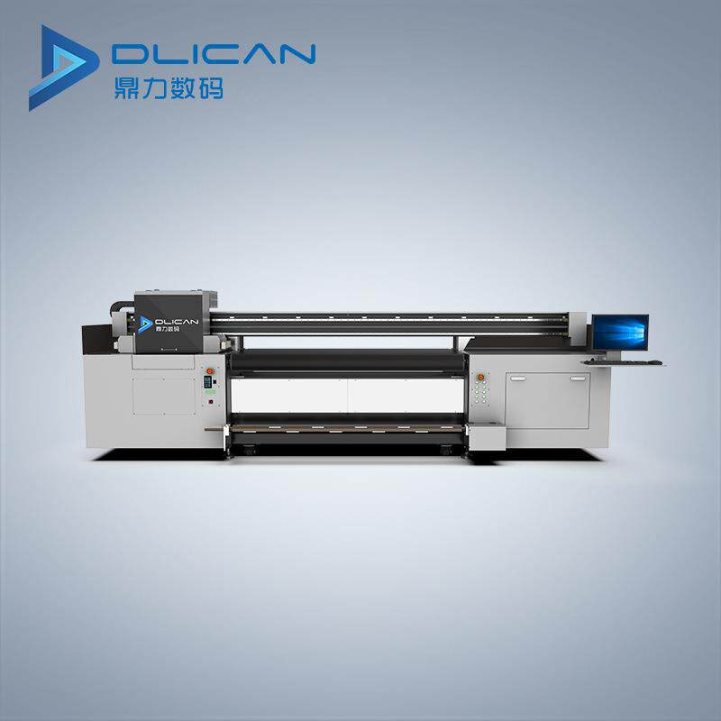 鼎力1800网带机 高速数码uv打印机 卷材机 uv平板打印机厂家