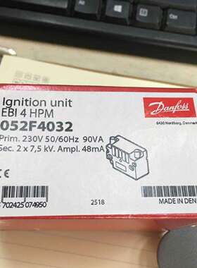 DANFOSS丹佛斯点火变压器EBI4HPM052F4033现货200个原装052F4