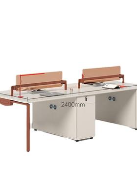 办公工桌简现位代员位办公桌椅组合4人工位职员办公约Z107桌办公