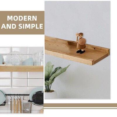 Wooden Wall Mounted Shelf Strong Load-Bearing Sundry