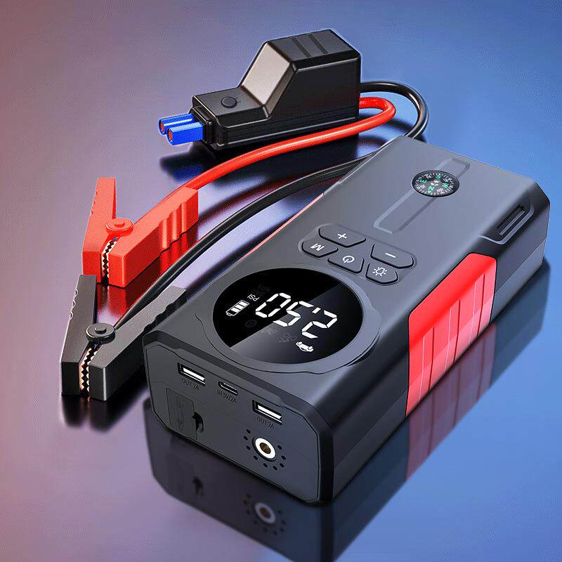外贸暴款汽车应急启动电源气泵一体机熄火启动器户外手机充电启动