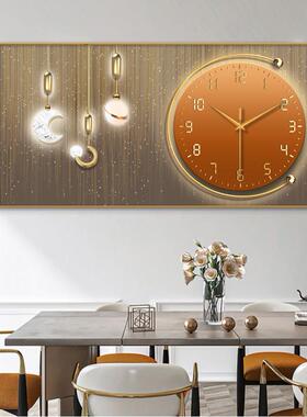 【40cm*80cm】 装饰画静音时钟现代钟表挂钟客厅餐厅卧室挂墙挂画