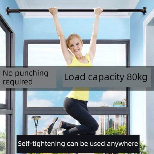 强承重免打孔伸缩窗帘杆免钉安装晾衣杆卫生间浴帘收缩杆窗帘挂杆