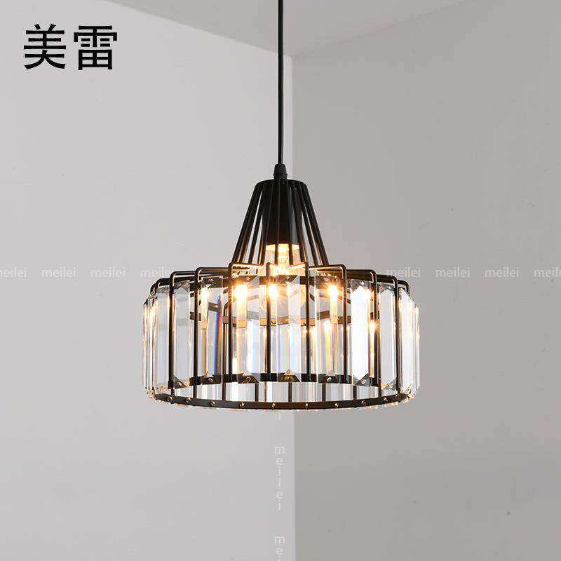 餐厅吊灯简约现代轻奢吧台水晶灯创意过道灯阳台灯卧室床头小吊灯