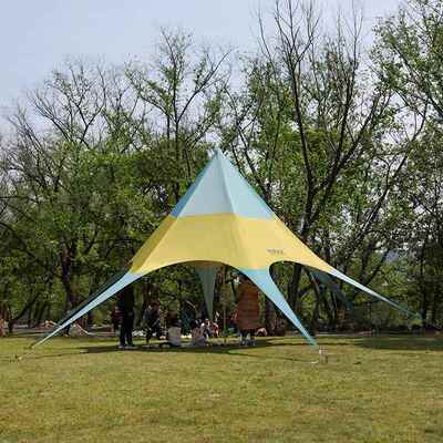 新款直销户外便携折叠天幕露营帐篷营地野营过夜沙滩野餐防雨棚防