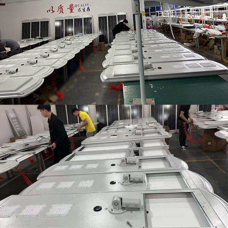 跨境一体化太阳能路灯生产厂家户外防水智能感应铝材家用庭院灯