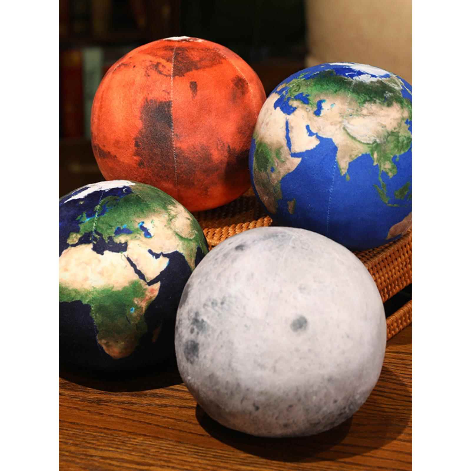 创意仿真星球太阳月球地球毛绒玩具圆球形布娃娃玩偶抱枕生日礼物